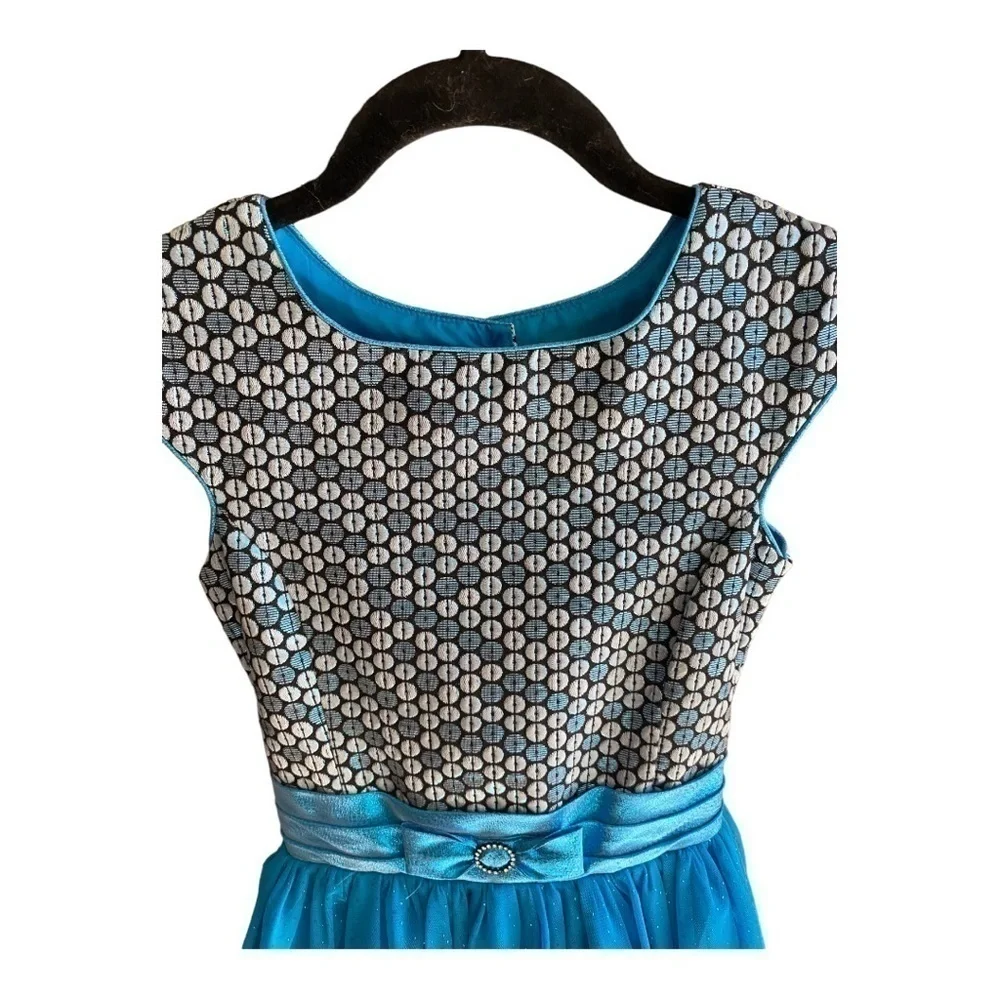 NWOT-JONA MICHELLE-BLUE SHIMMER DRESS-SIZE 7